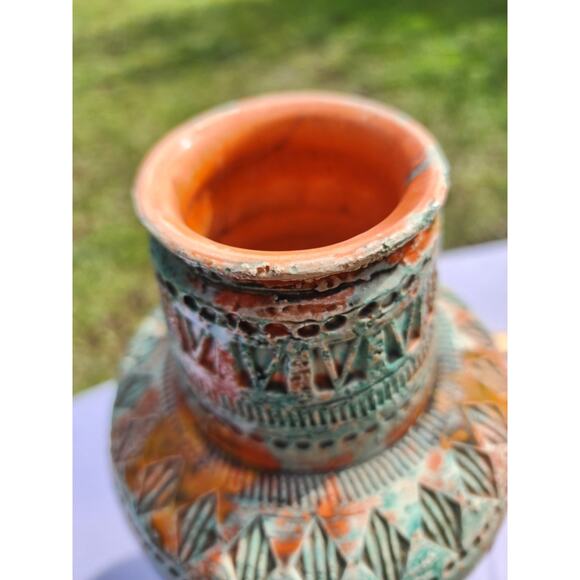 Aldo Londi Italian MCM Art Pottery Vase Rosenthal Bitossi Design SUNSET - Picture 4 of 11